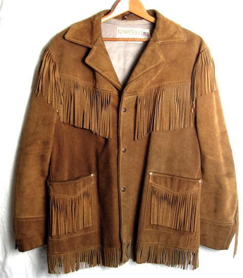 mens vintage fringe jacket|men's vintage suede fringe jacket.